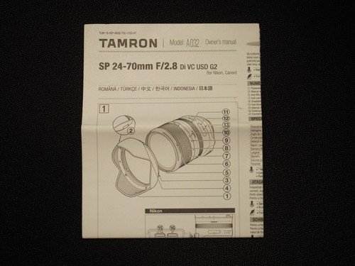 Tamron 70mm 8 g2 - 24-70mm, f2.8